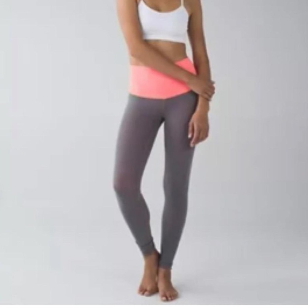 Lululemon high reversible grapefruit coral legging